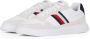 Tommy Hilfiger Sneakers met sleehak LIGHT CUPSOLE LTH MIX STRIPES vrijetijdsschoen lage schoen veterschoen met zijstrepen - Thumbnail 2