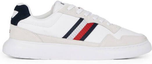 Tommy Hilfiger Sneakers met sleehak LIGHT CUPSOLE LTH MIX STRIPES vrijetijdsschoen lage schoen veterschoen met zijstrepen