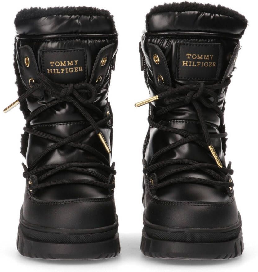 Tommy Hilfiger Snowboots winterlaarzen plateaulaarzen met gouden details