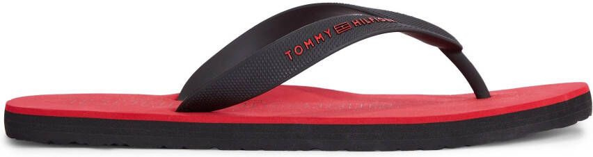 Tommy Hilfiger Teenslippers RUBBER HILFIGER BEACH SANDAL zomerschoen slippers poolslides zwemschip met logo-opschrift