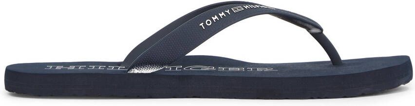 Tommy Hilfiger Teenslippers RUBBER HILFIGER BEACH SANDAL zomerschoen slippers poolslides zwemschip met logo-opschrift