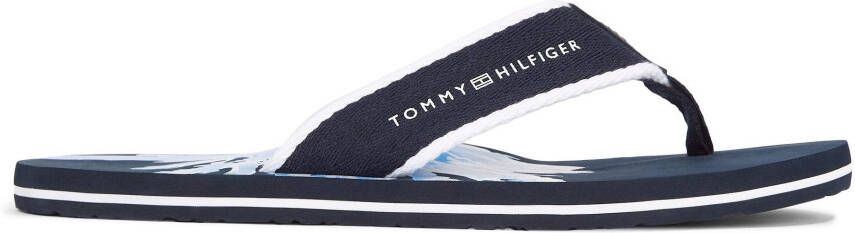 Tommy Hilfiger Teenslippers HILFIGER PALM PRINT BEACH SANDAL