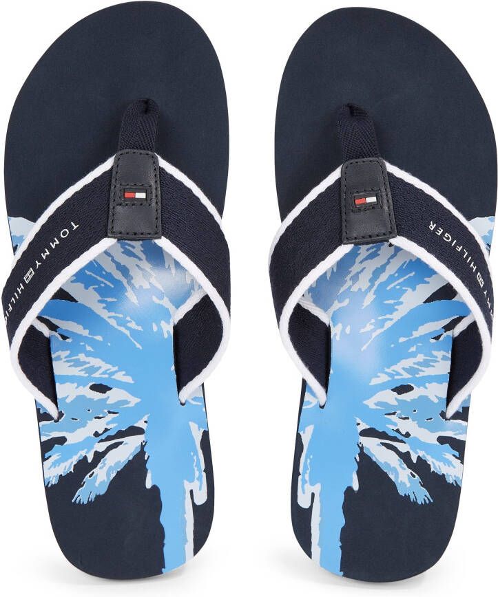 Tommy Hilfiger Teenslippers HILFIGER PALM PRINT BEACH SANDAL