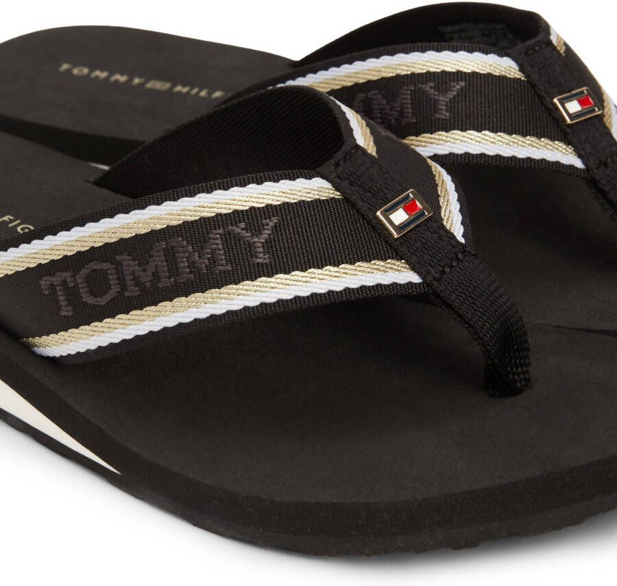 Tommy Hilfiger Teenslippers IM HILFIGER BEACH SANDAL dianette slippers badschoen poolslides met logo-opdruk