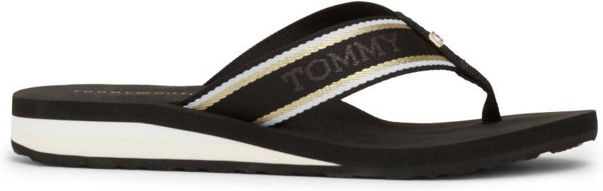 Tommy Hilfiger Teenslippers IM HILFIGER BEACH SANDAL dianette slippers badschoen poolslides met logo-opdruk