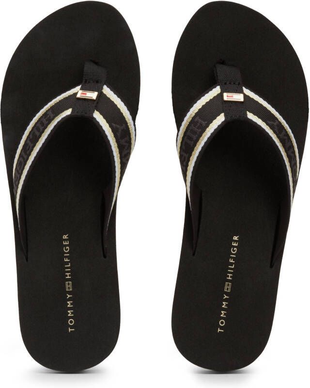 Tommy Hilfiger Teenslippers IM HILFIGER BEACH SANDAL dianette slippers badschoen poolslides met logo-opdruk