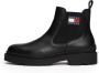 TOMMY JEANS Chelsea-boots TJM LEATHER CHELSEA BOOT hakken zakelijke mode instaplaarzen enkellaars breedte g - Thumbnail 13