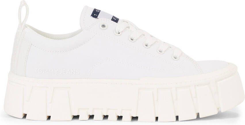 TOMMY JEANS Plateausneakers TJW VULC FLATFORM LC met opvallende plateausool vrijetijdsschoen lage schoen veterschoen