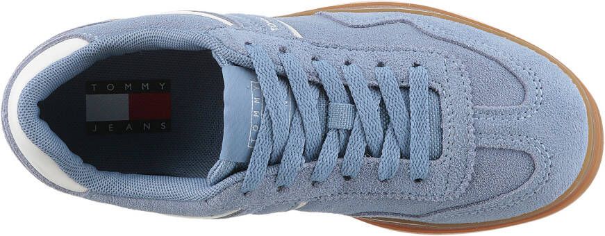 TOMMY JEANS Plateausneakers THE GREENWICH SUEDE vrijetijdsschoen halve schoen veterschoen met gepolsterde schacht