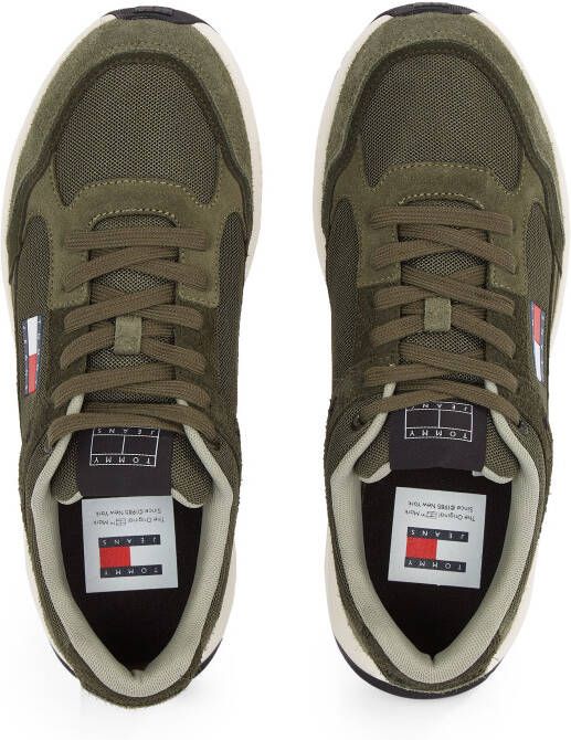 TOMMY JEANS Sneakers met sleehak TJM RUNNER MIX MATERIAL