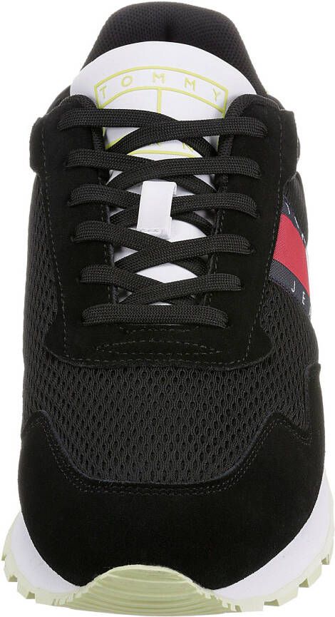 TOMMY JEANS Sneakers RETRO RUNNER MESH in materiaalmix vrijetijdsschoen halve schoen veterschoen