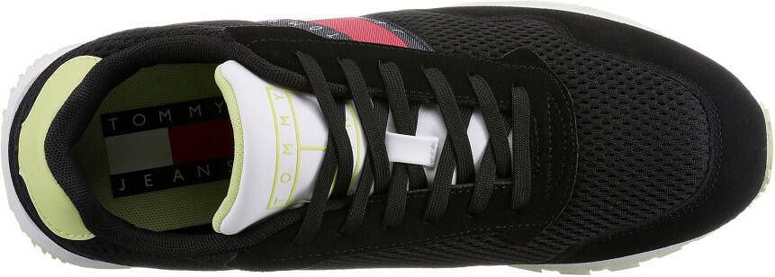 TOMMY JEANS Sneakers RETRO RUNNER MESH in materiaalmix vrijetijdsschoen halve schoen veterschoen