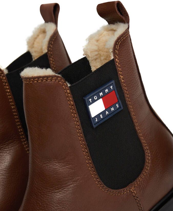 TOMMY JEANS Winterlaarzen TJW CHELSEA BOOT WL blokhak plateau chelseaboots instapschoen met zijlogo