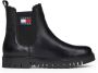 Tommy Jeans Chelsea boots van leer met elastische inzet - Thumbnail 5