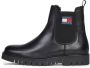 Tommy Jeans Chelsea boots van leer met elastische inzet - Thumbnail 6