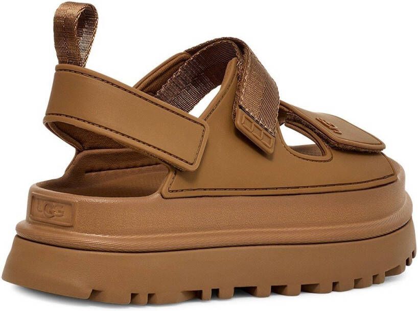 UGG Plateausandalen Goldenglow met klittenbandsluitingen