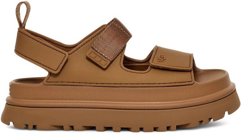 UGG Plateausandalen Goldenglow met klittenbandsluitingen