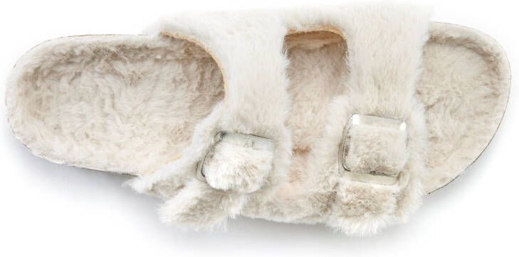 Vivance Pantoffels Pantoffel Pluche Pantoffels met knuffelig warm faux fur kurkvoetbed pantoffel slipper