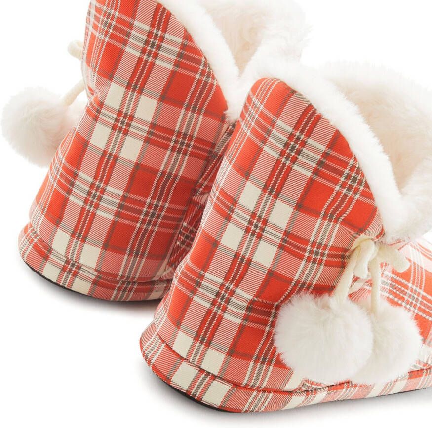 Vivance Pantoffels met pomponversiering pantoffel pluche slippers vegan