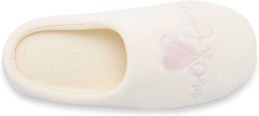 Vivance Pantoffels Pantoffel clog met speelse tekst VEGAN