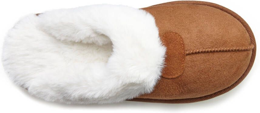 Vivance Pluchen pantoffels Huisschoen Pantoffels Clogs Slippers Pantolette met warme voering VEGAN