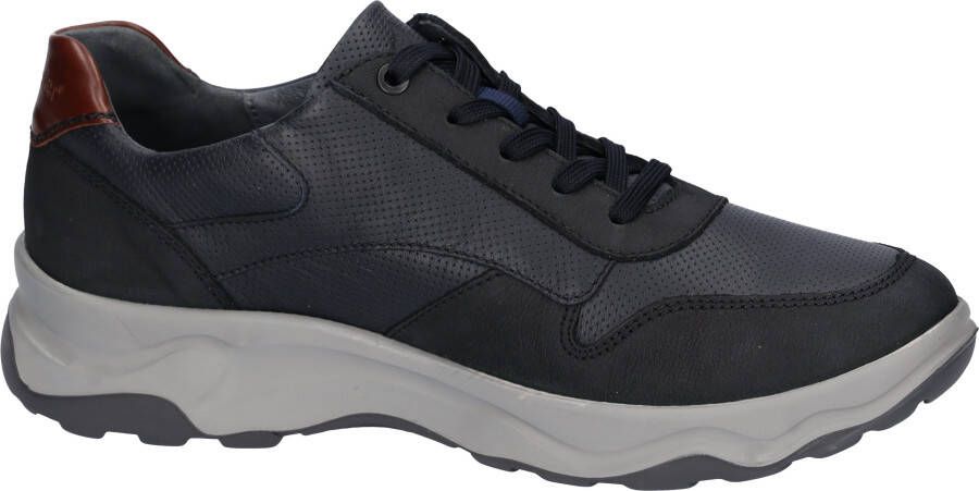 Waldläufer Sneakers H-max comfortabele schoen lage schoen veterschoen in comfortbreedte h = zeer breed