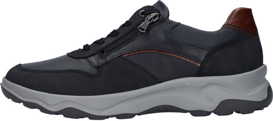 Waldläufer Sneakers H-max comfortabele schoen lage schoen veterschoen in comfortbreedte h = zeer breed