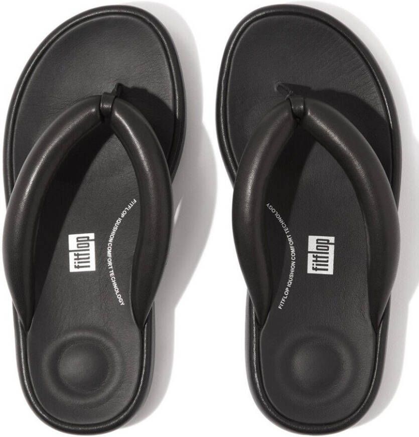 Fitflop Teenslippers IQUSHION D-LUXE PADDED LEATHER FLIP-FLOPS zomerschoen slippers met zachte tussenstuk voor de tenen