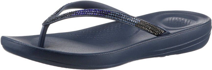 Fitflop Teenslippers IQUSHION OMBRE SPARKLE zomerschoen slippers poolslides met zachte tussenstuk voor de tenen