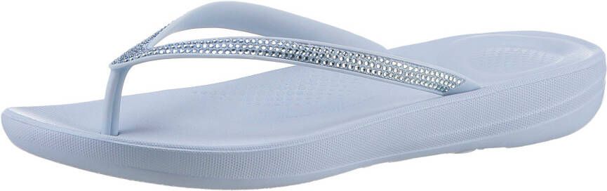 Fitflop Teenslippers IQUSHION OMBRE SPARKLE zomerschoen slippers poolslides met zachte tussenstuk voor de tenen