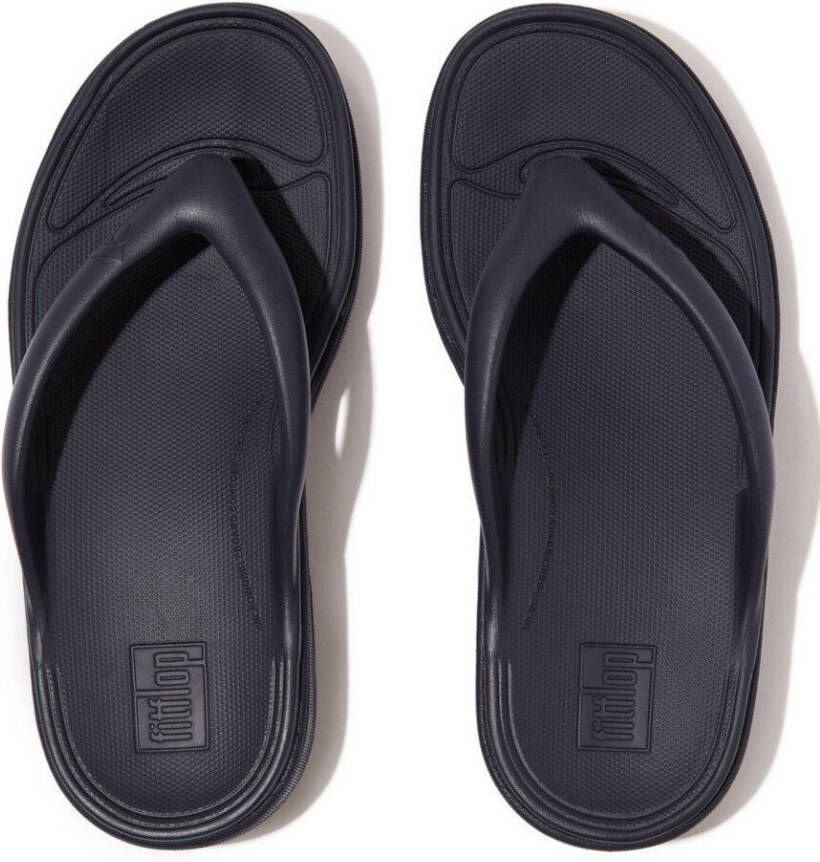 Fitflop Teenslippers RELIEFF RECOVERY TOE-POST SANDALS TONAL RUBBER sleehak zomerschoen slippers met microwobbleboard