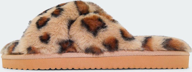 Flip Flop Pantoffels Cross*fur leo 2 in een trendy luipaard-look - Foto 1