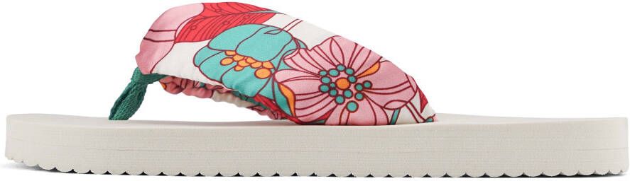 Flip Flop Teenslippers Flip*tube flower zomerschoen slippers poolslides met mooie bloemenprint