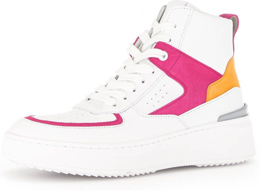 Gabor Witte Leren Hoge Sneakers Multicolor Dames - Foto 1