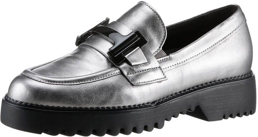 Gabor Comfort Grijs Metallic Moccasin G-leest