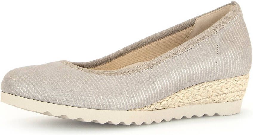 Gabor Pumps met sleehak Genua slip-on shoe wedge heel half shoe in shoe width g (wide)