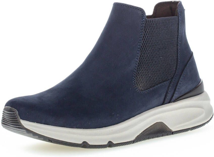 Gabor Rollingsoft Chelsea-boots enkellaarsje instapschoen high top sneaker met logo op de hiel