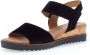 Gabor Zwarte Velours Sandalen met Velcro Sluiting Black Dames - Thumbnail 2