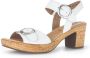 Gabor Comfortabele Leren Hoge Hak Sandalen White Dames - Thumbnail 4