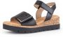 Gabor Zwarte Leren Sandalen Black Dames - Thumbnail 4