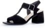 Gabor Zwarte Leren Sandalen Black Dames - Thumbnail 1