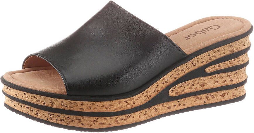 Gabor Slippers wedge heel summer shoe slip-on refined heel design