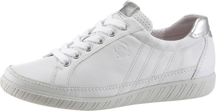 Gabor Comfortabele witleren sneaker met versieringen White Dames - Foto 3