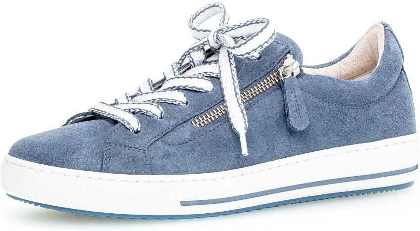 Gabor Sneakers met sleehak Florence met band bij de hak vrijetijdsschoen halfhoge schoen veterschoen