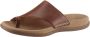 Gabor Cognac Leren Sandalen Platte Ronde Neus Brown Dames - Thumbnail 5