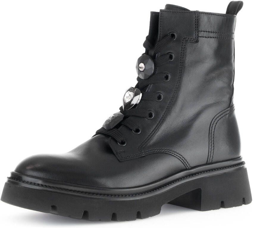 Gabor Veterschoenen blokhak plateau veterschoen met best fitting