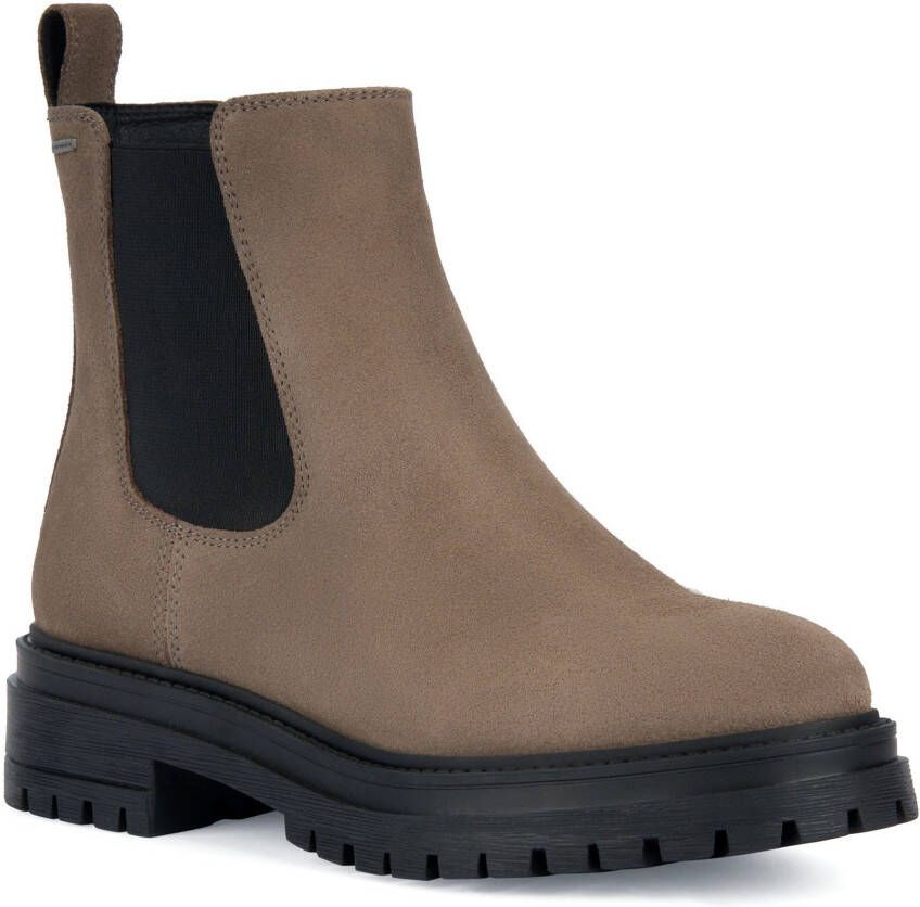 Geox Chelsea-boots D IRIDEA B ABX blokhak basic lentemode laarsjes met tex-uitrusting