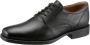 Geox Klassieke Formele Ademende Leren Derby Schoenen Black Heren - Thumbnail 4