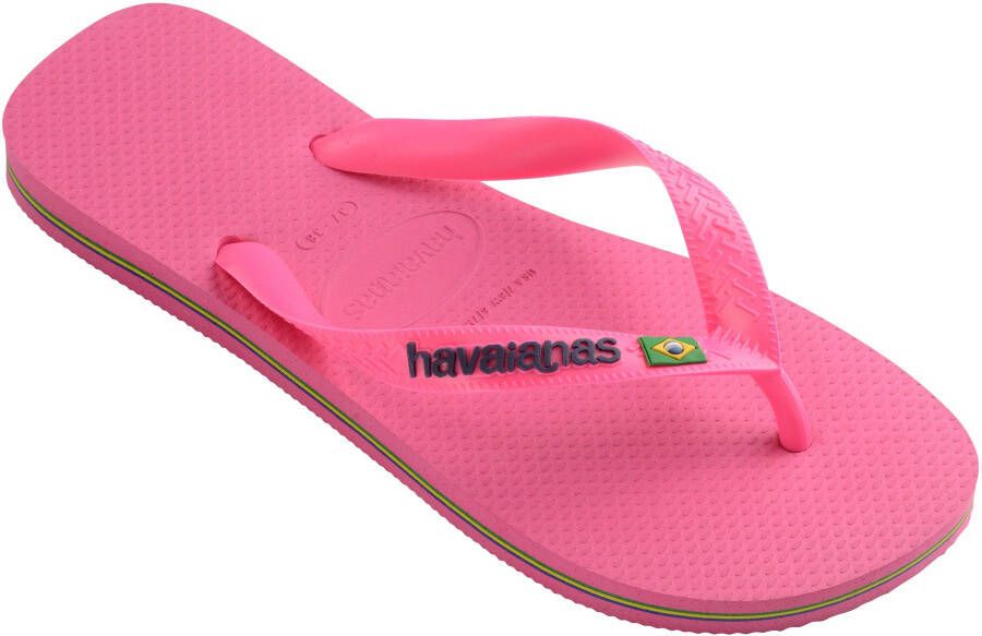 Havaianas Teenslippers BRASIL LOGO NEON zomerschoen slippers poolslides met braziliaans detail