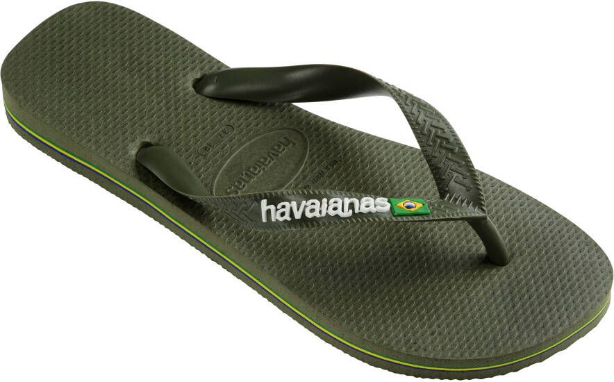 Havaianas Teenslippers Brasil Logo zomerschoen slippers poolslides met logo-opschrift